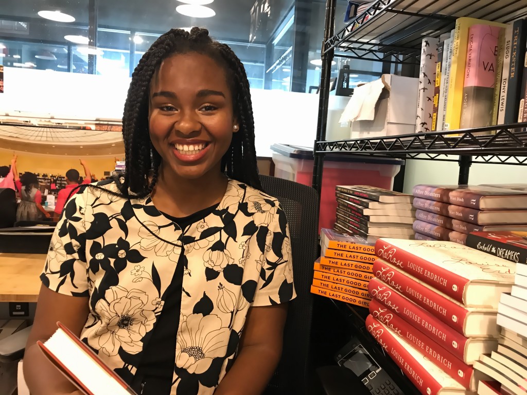 Christell in the PEN/Faulkner office