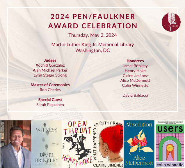 2023 PEN/Faulkner Award Celebration Graphic