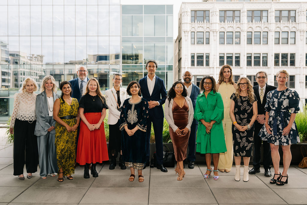 From left to right: Kathryn Harlan, Jonathan Escoffery, Dionne Irving, Yiyun Li, and Laura Warrell.